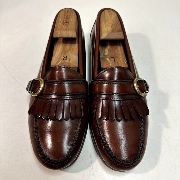 VERY GOOD Cole Haan Buckle Loafer Kiltie Handsewn Moc Made in Maine USA 10.5 D main image 7